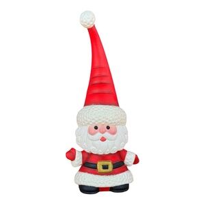 Ceramic Santa Figurine with Glitter Accents